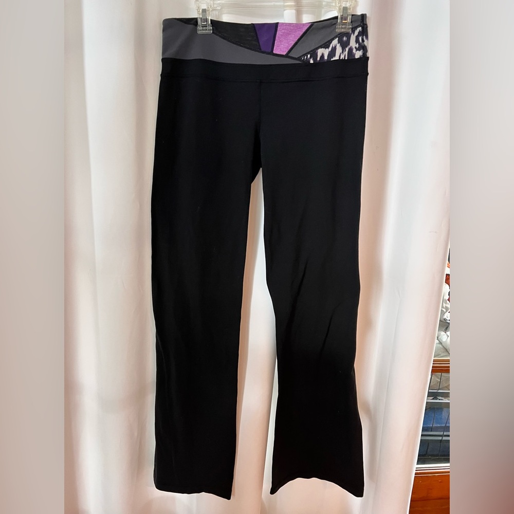 Lulu Lemon 🍋 pants old school fabric blk sz 10